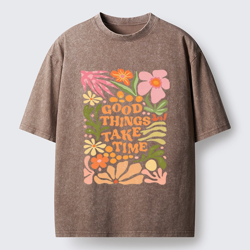 Tokyo-Tiger Good Things Come To Those Wait Washed T-Shirt