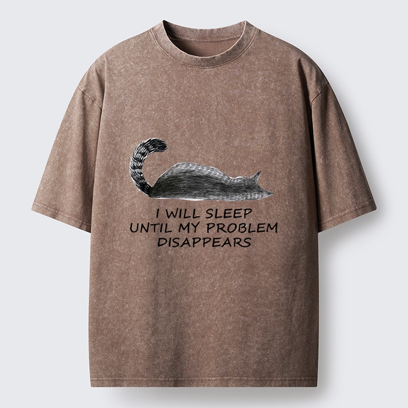 Tokyo-Tiger Meme Cat Nap Till World Fixes Itself Washed T-Shirt