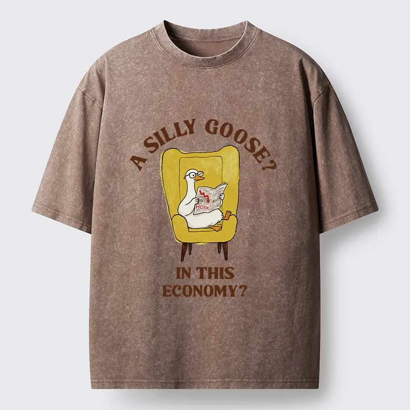 Tokyo-Tiger Meme Goose Surviving The Recession Washed T-Shirt