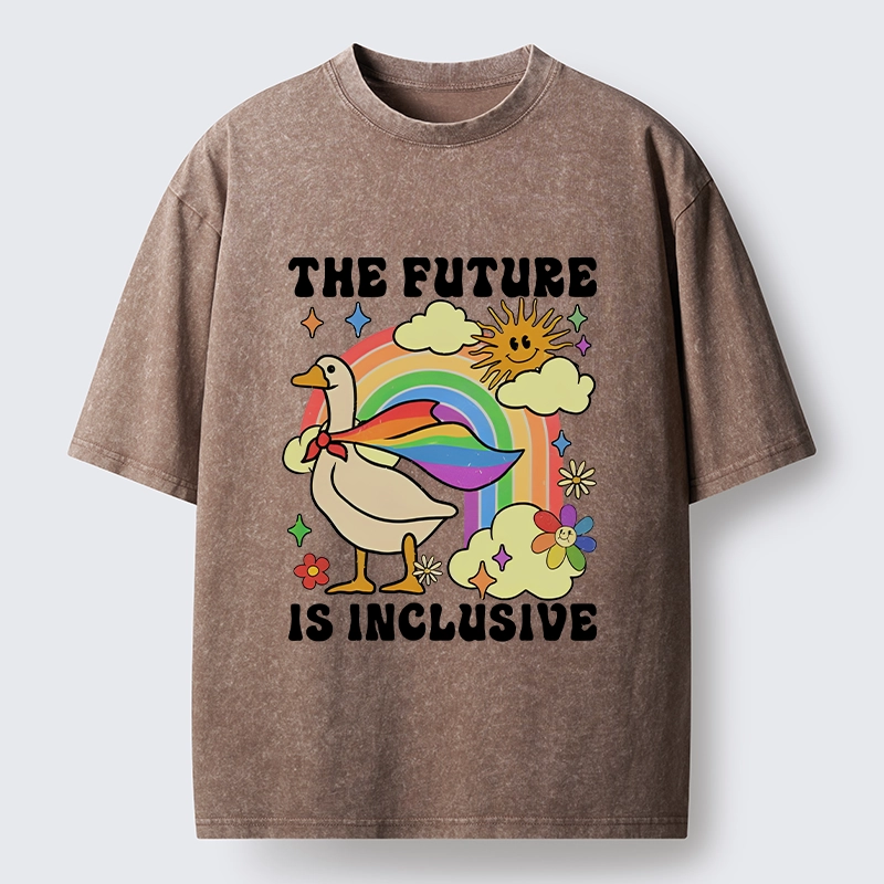 Tokyo-Tiger Rainbow Goose Future Love And Hope Washed T-Shirt