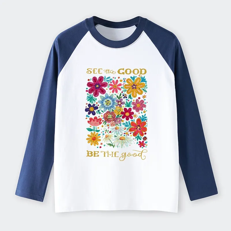 Tokyo-Tiger Flower：See The Good Be The Good Raglan Long Sleeve T-shirt Sale