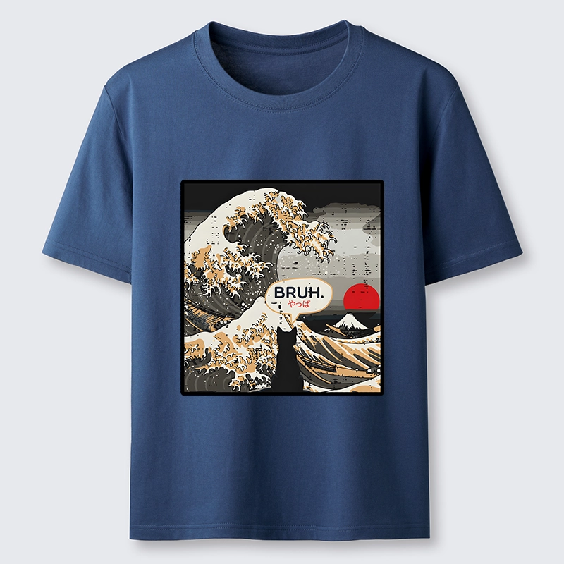 Tokyo-Tiger Great Wave Cat Bruh Classic T-Shirt