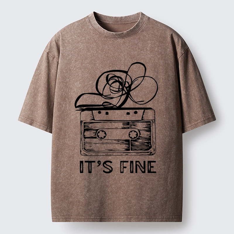 Tokyo-Tiger Cassette Fine Meme Washed T-Shirt