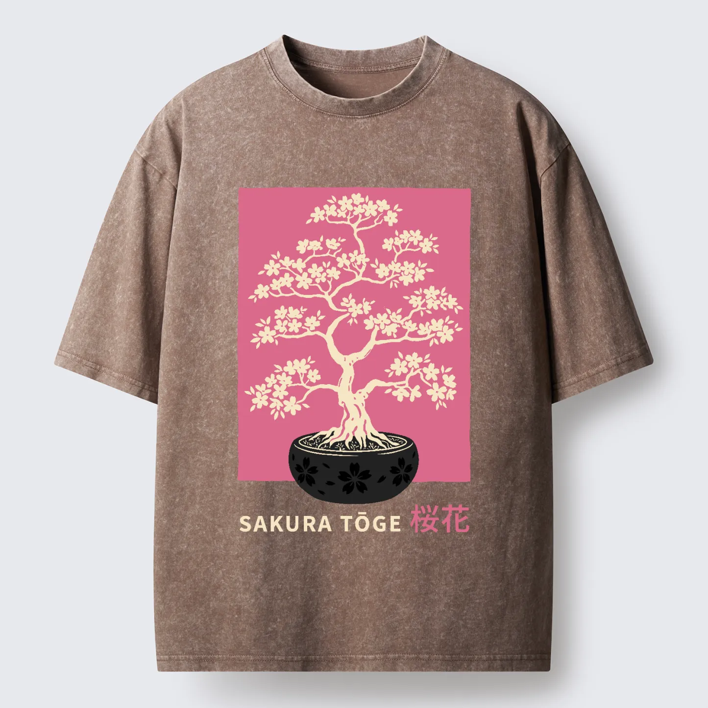 Tokyo-Tiger Sakura Bonsai Washed T-Shirt
