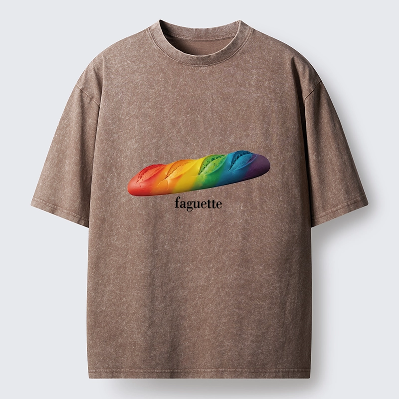 Tokyo-Tiger Pride Baguette Colorful Vibe Washed T-Shirt