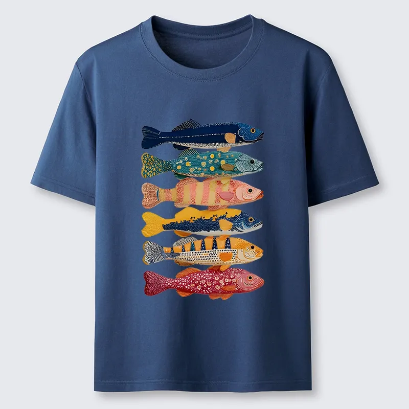 Tokyo-Tiger Colorful Fish Art Collection Classic T-Shirt