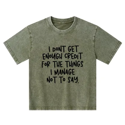 Tokyo-Tiger Saying No Is A Superpower Kids Washed T-Shirt