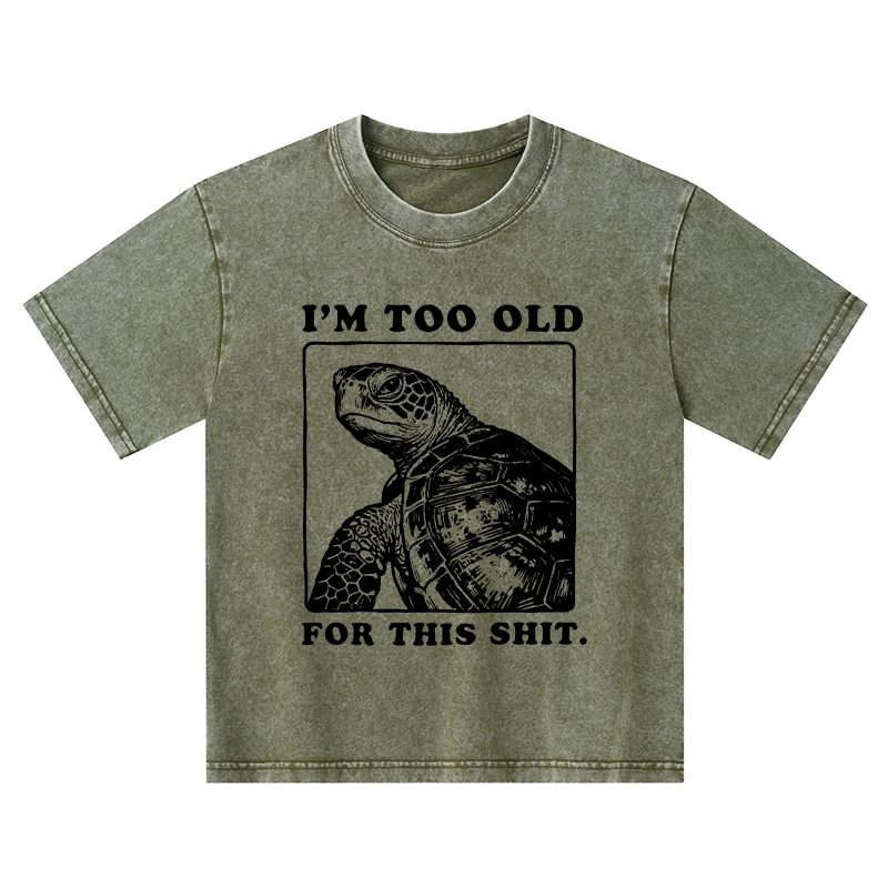 Tokyo-Tiger Turtle I Quit Meme Energy Washed T-Shirt