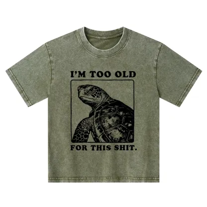 Tokyo-Tiger Turtle I Quit Meme Energy Washed T-Shirt