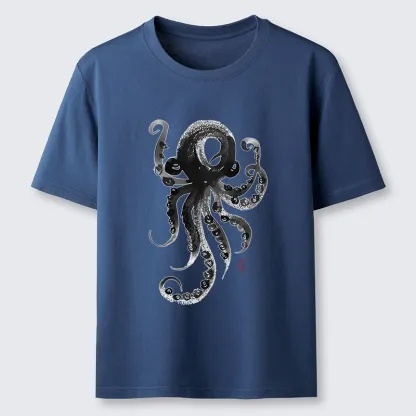 Tokyo-Tiger Japanese Ink Octopus Art Classic T-Shirt