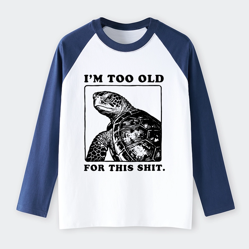 Tokyo-Tiger Turtle I Quit Meme Energy Raglan Long Sleeve T-shirt