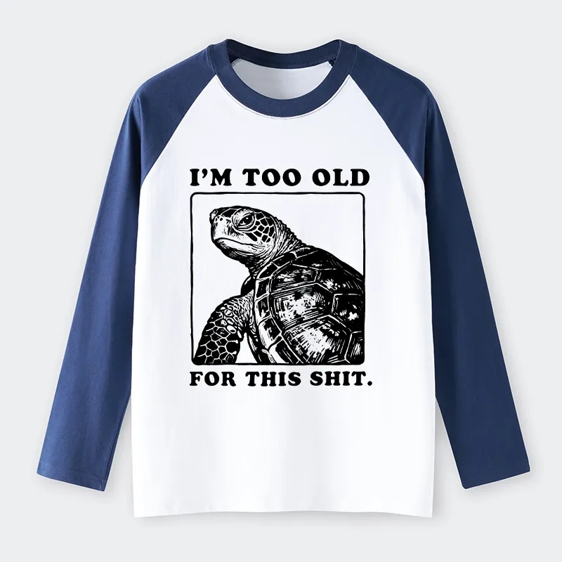 Tokyo-Tiger Turtle I Quit Meme Energy Raglan Long Sleeve T-shirt