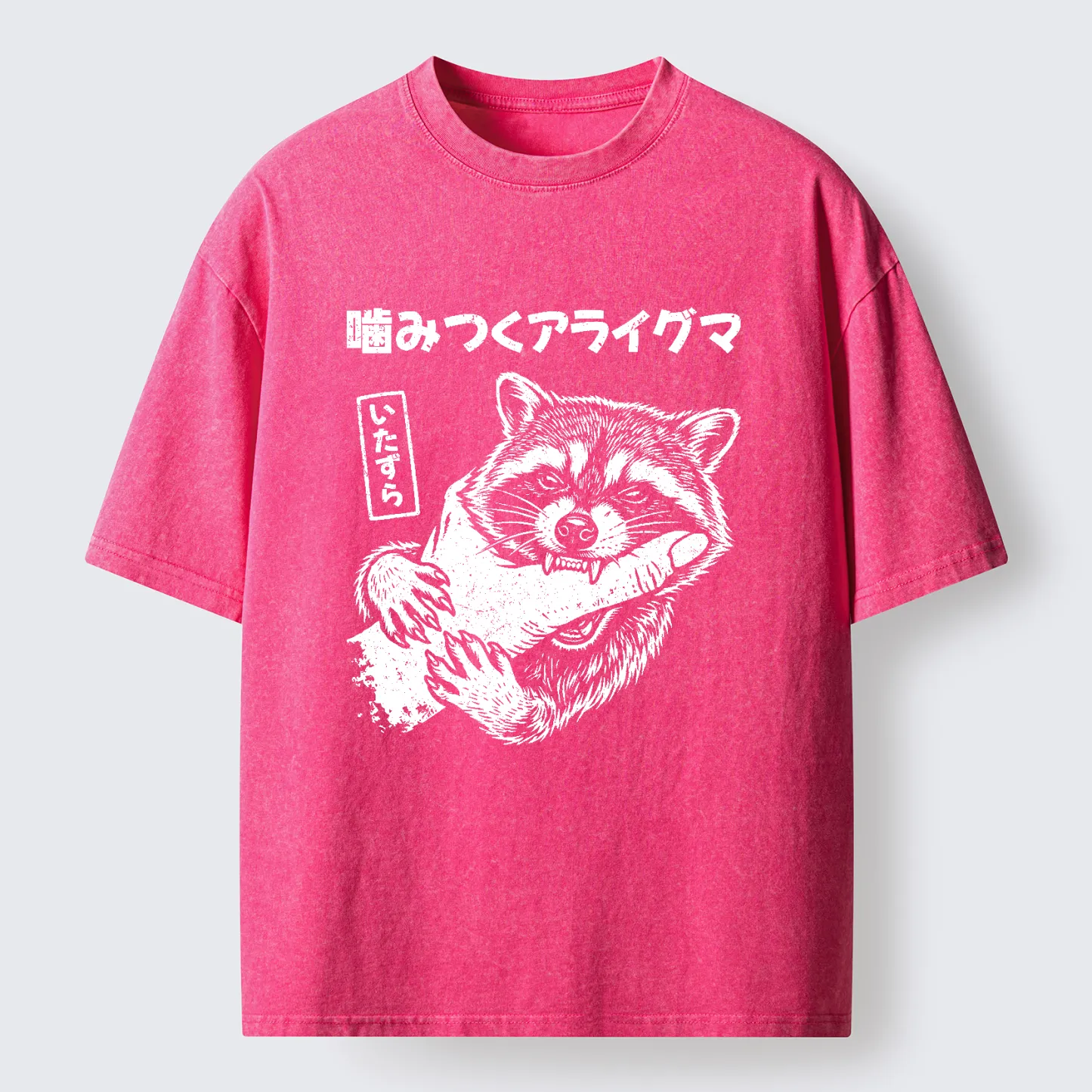 Tokyo-Tiger Naughty Raccoon Washed T-Shirt