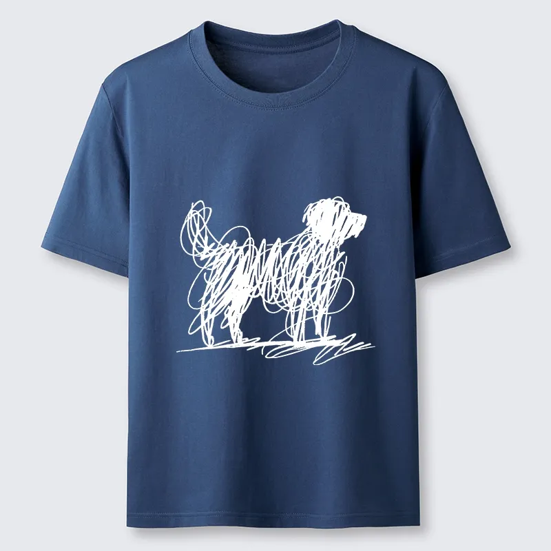 Tokyo-Tiger Scribble Dog Art Funny Vibe Classic T-Shirt