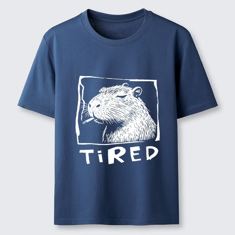 Tokyo-Tiger Tired Life Funny Capybara Art Classic T-Shirt