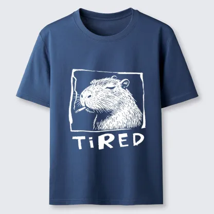Tokyo-Tiger Tired Life Funny Capybara Art Classic T-Shirt