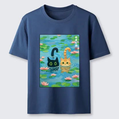 Tokyo-Tiger Cats In The Lotus Pond Classic T-Shirt