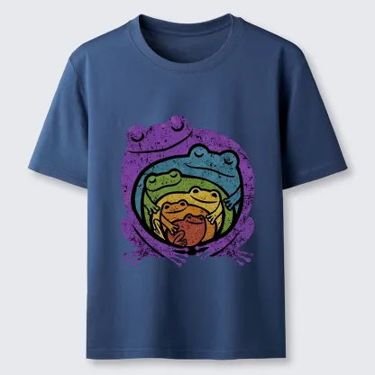 Tokyo-Tiger Rainbow Frogs Hugging Classic T-Shirt