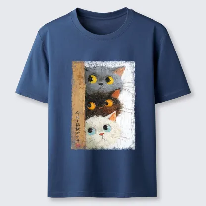 Tokyo-Tiger Three Cute Cats Watch You Classic T-Shirt