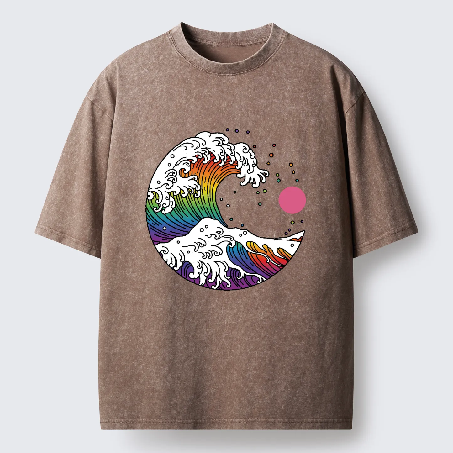 Tokyo-Tiger Rainbow Waves Washed T-Shirt