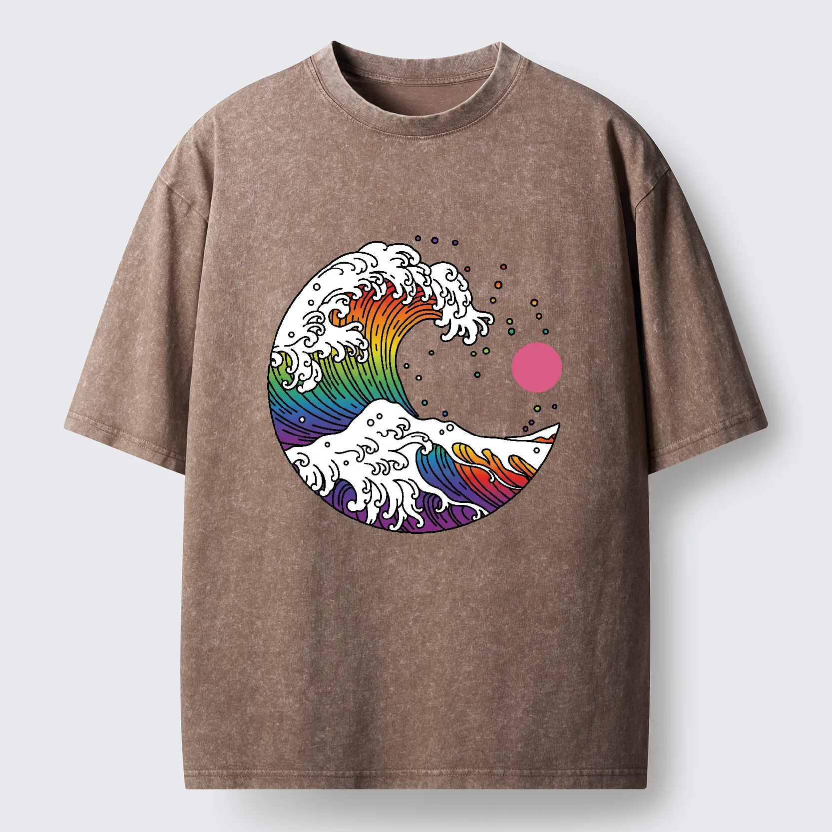 Tokyo-Tiger Rainbow Waves Washed T-Shirt
