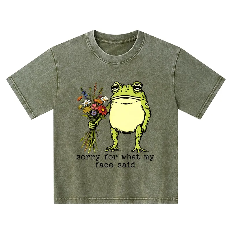 Tokyo-Tiger Frog Sorry Mode Activated Washed T-Shirt
