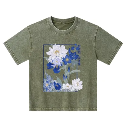 Tokyo-Tiger Blossoms Of The Firmament Kids Washed T-Shirt