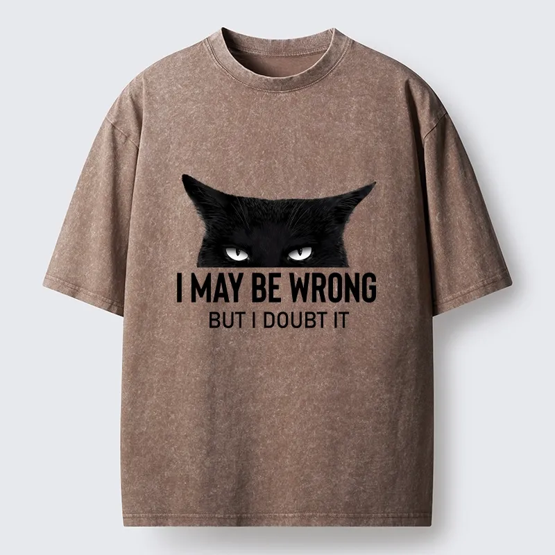 Tokyo-Tiger Confident Cat Attitude Meme Washed T-Shirt