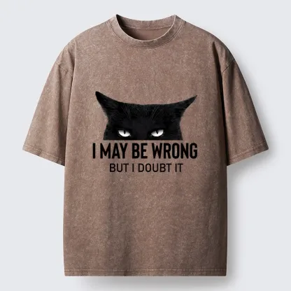 Tokyo-Tiger Confident Cat Attitude Meme Washed T-Shirt