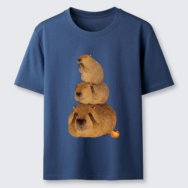 Tokyo-Tiger Capybara Hear No Evil Meme Classic T-Shirt