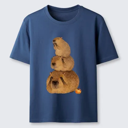 Tokyo-Tiger Capybara Hear No Evil Meme Classic T-Shirt