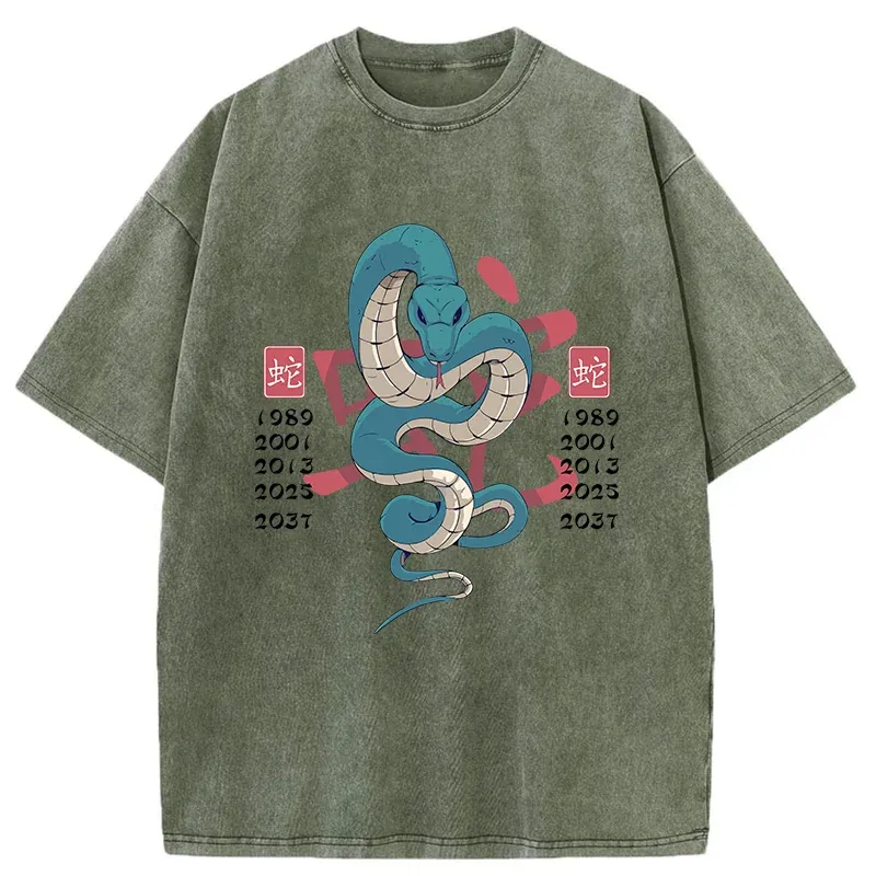 Tokyo-Tiger Celebrate The Years Of The Snake Washed T-Shirt