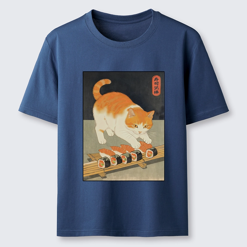 Tokyo-Tiger Cat Trying To Steal Sushi Classic T-Shirt
