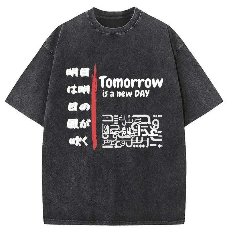 Tokyo-Tiger Japanese Proverb Washed T-Shirt