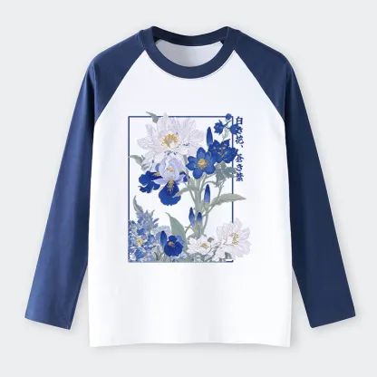 Tokyo-Tiger Blossoms Of The Firmament Raglan Long Sleeve T-shirt
