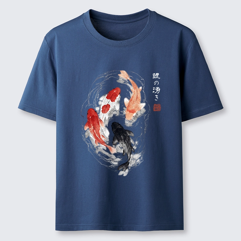 Tokyo-Tiger Koi Fish Flow In Traditional Ink Style Classic T-Shirt