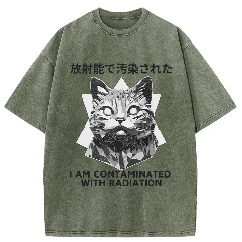 Tokyo-Tiger Mutated Cat Washed T-Shirt