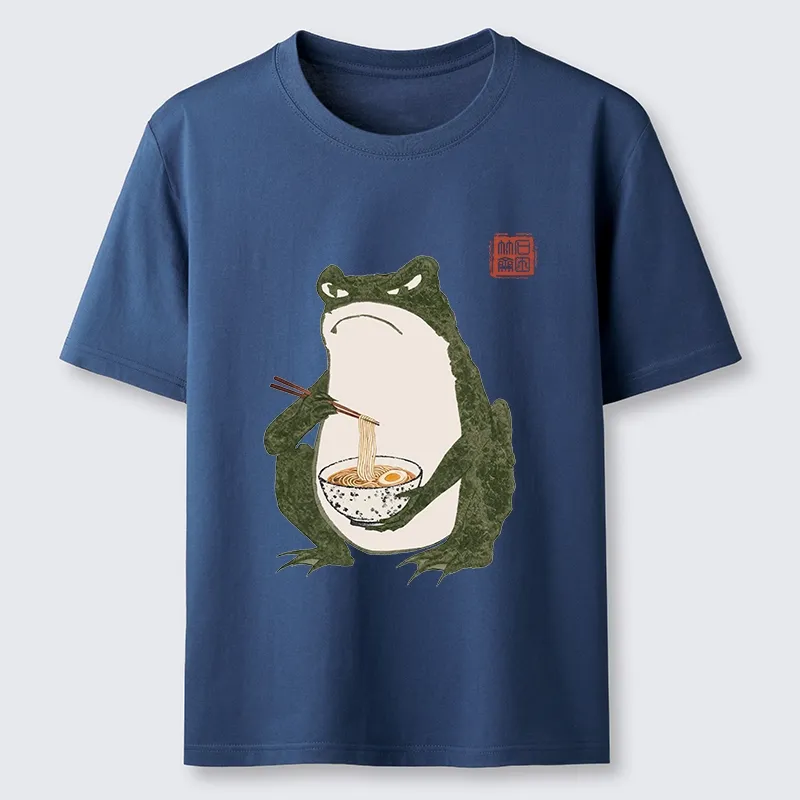 Tokyo-Tiger Grumpy Frog Loves Ramen Classic T-Shirt