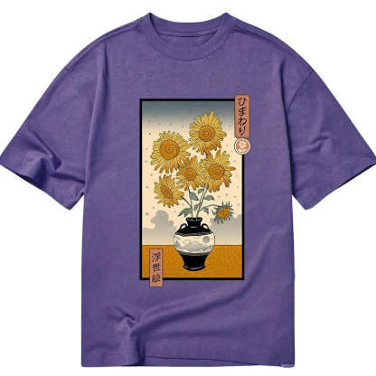 Tokyo-Tiger Sunflowers Ukiyo-e Classic T-Shirt
