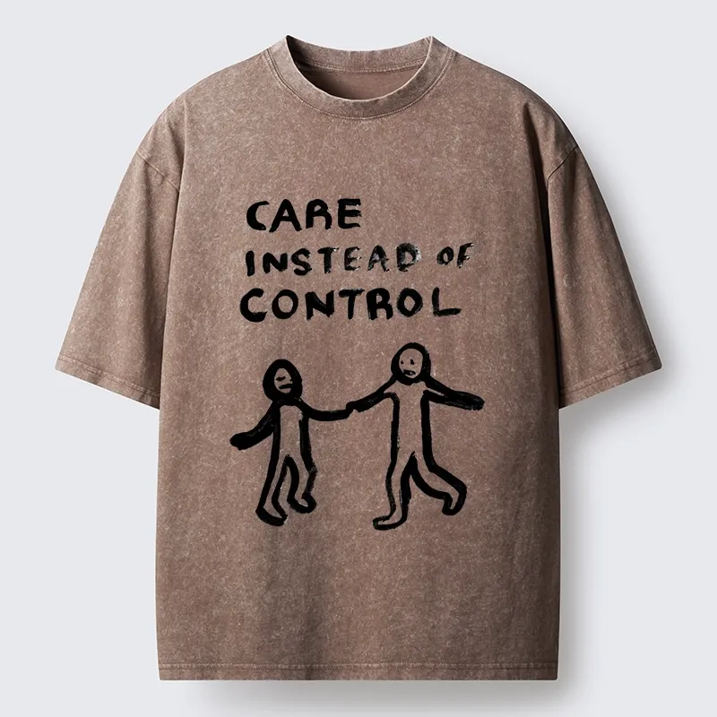 Tokyo-Tiger Choose Care Not Control Washed T-Shirt
