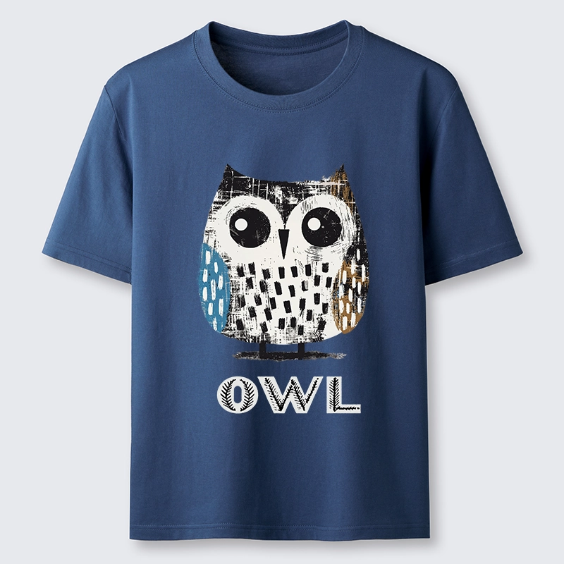 Tokyo-Tiger Minimalist Owl Illustration Print Classic T-Shirt