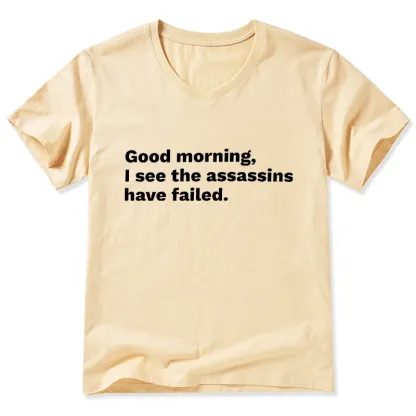 Tokyo-Tiger Assassins Failed Morning Quote Art V-Neck Classic T-Shirt