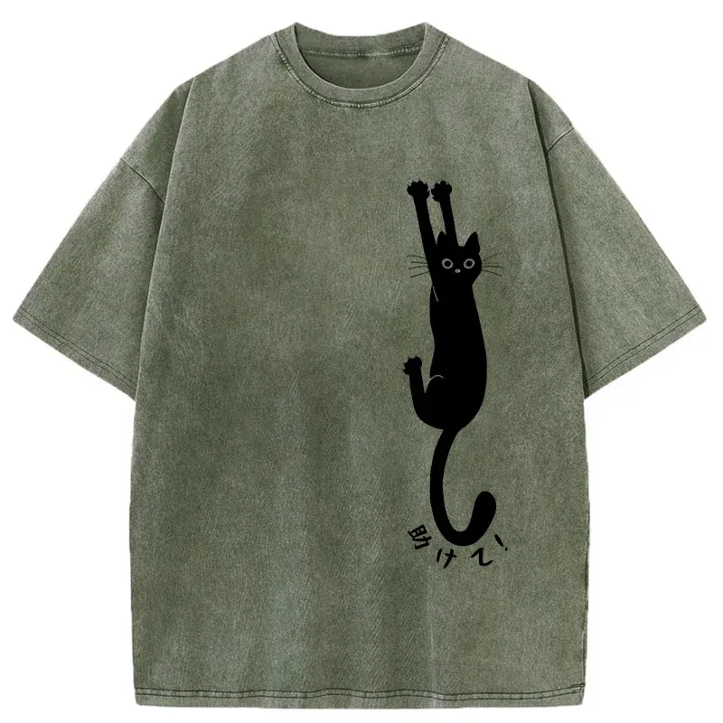 Tokyo-Tiger Cat Needs Help Washed T-Shirt