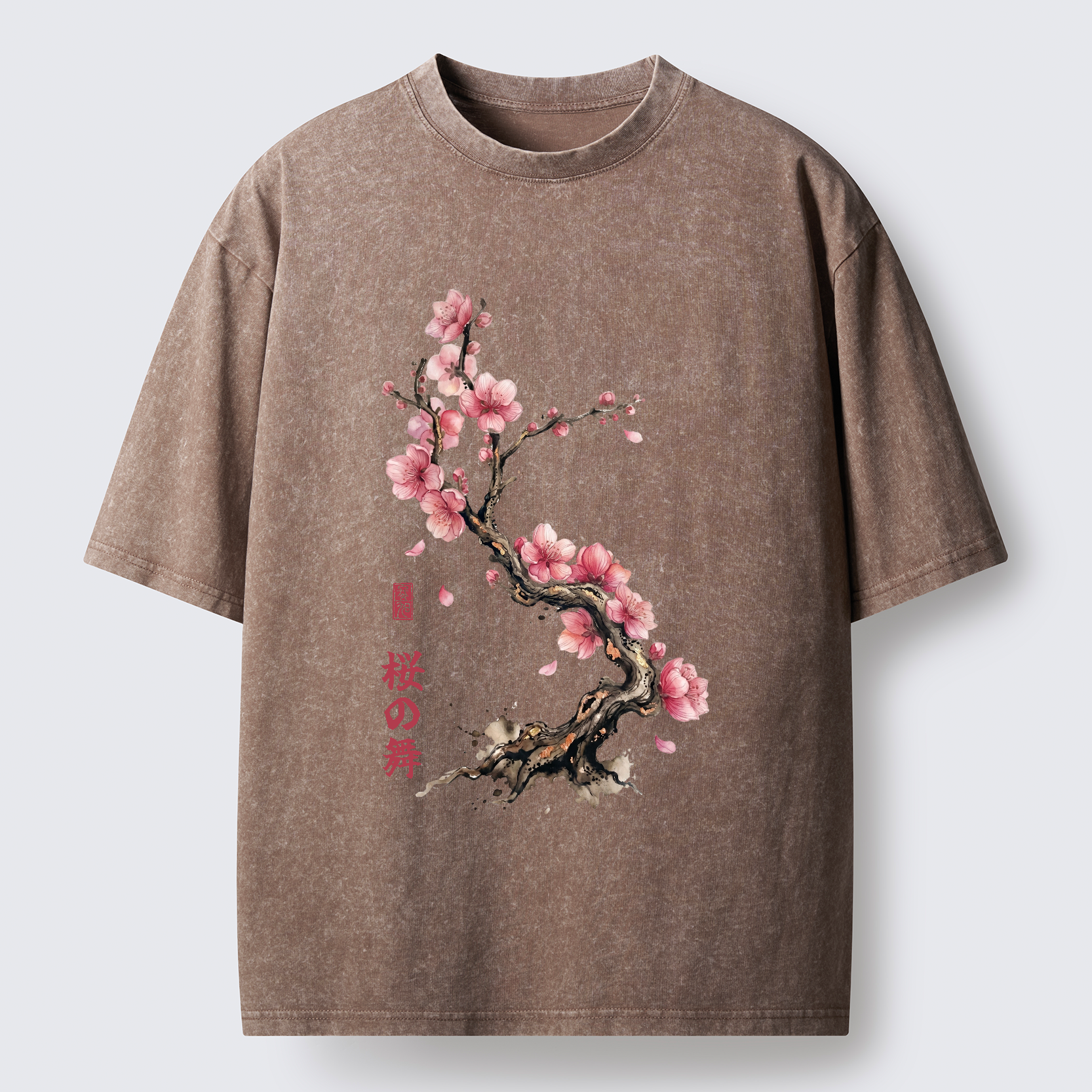 Tokyo-Tiger Sakura Petal Dance Washed T-Shirt