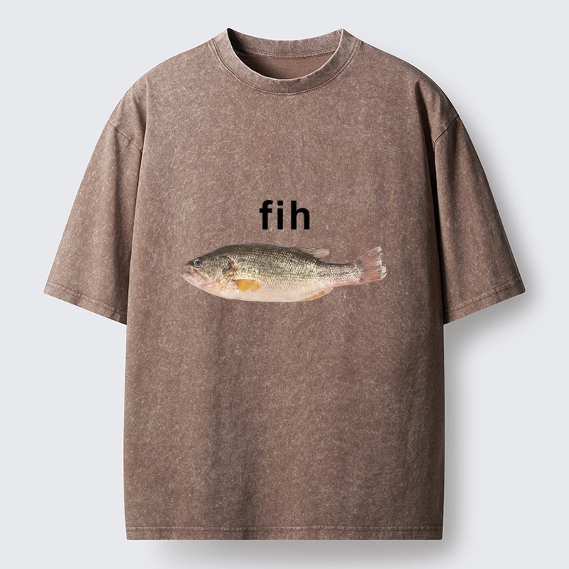 Tokyo-Tiger Fih The Fish Funny Meme Washed T-Shirt