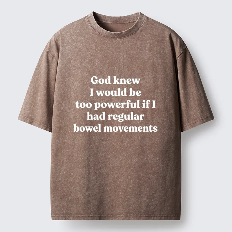 Tokyo-Tiger Funny Joke About Bowel Movements Washed T-Shirt