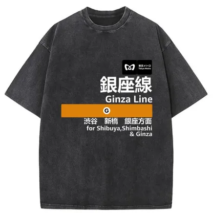 Tokyo-Tiger Ginza Line Japan Washed T-Shirt