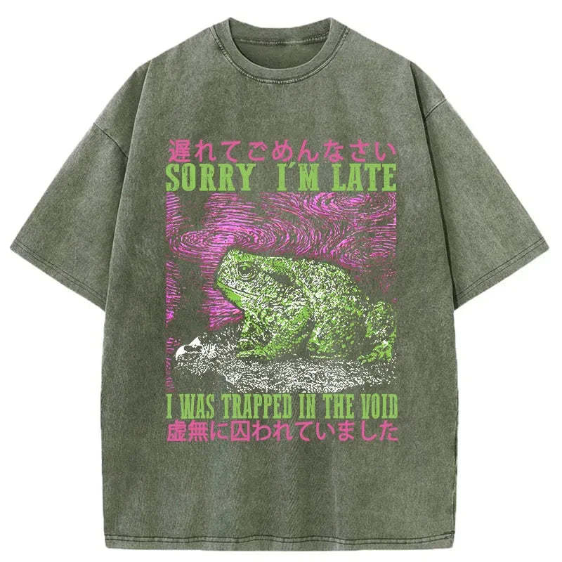 Tokyo-Tiger A Frog In Distress Japanese Washed T-Shirt
