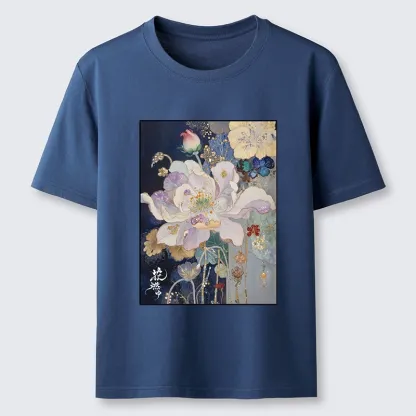 Tokyo-Tiger Golden Flower Bloom In The Night Classic T-Shirt