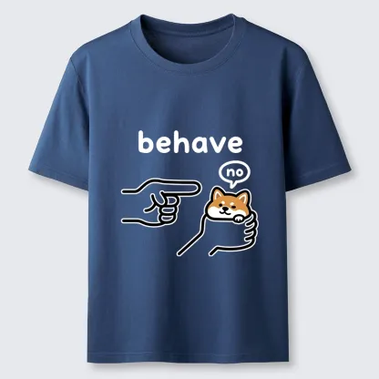 Tokyo-Tiger Funny Shiba Refusing To Behave Classic T-Shirt